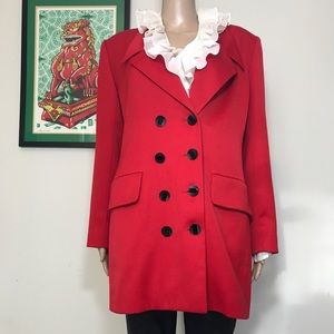 Vintage 90’s Nina Ricci Red Wool Riding Jacket